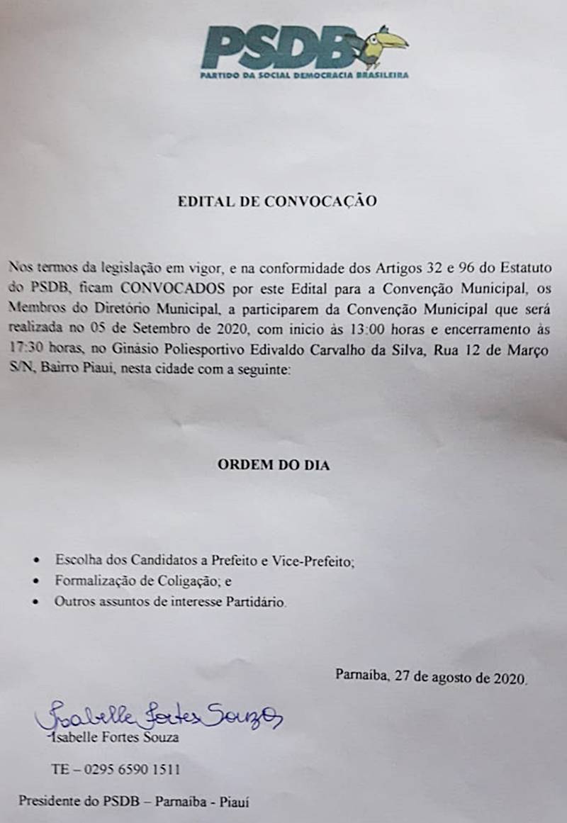 PSDB RS lança edital de convocação da convenção estadual - PSDB - RS